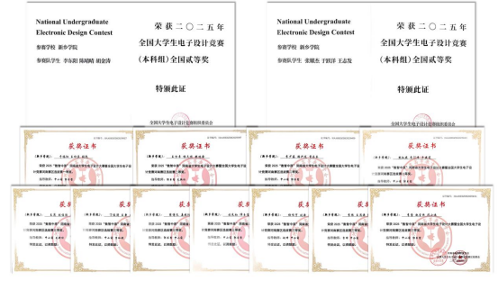 我院学子在2025年全国大学生电子设计竞赛荣获佳绩